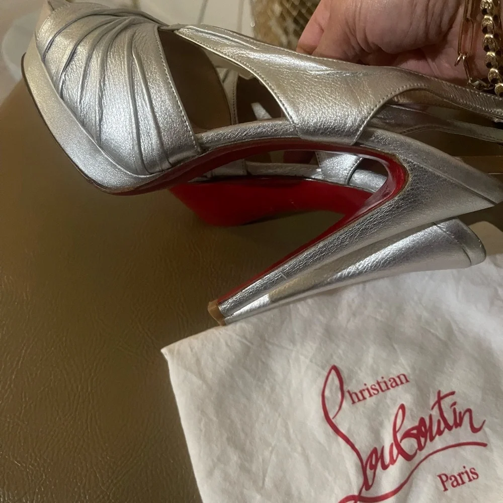 Christian Louboutin elegant silver